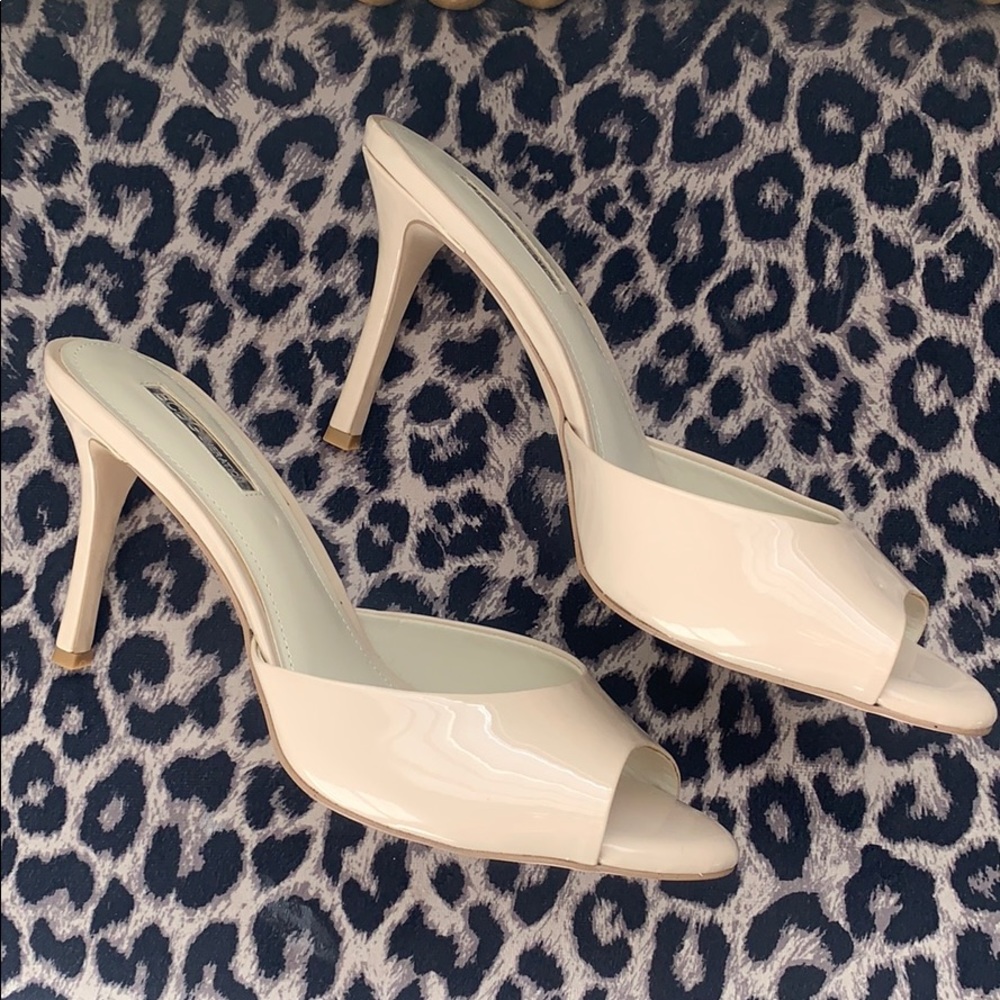 BCBG Nude Patent Leather Pumps
